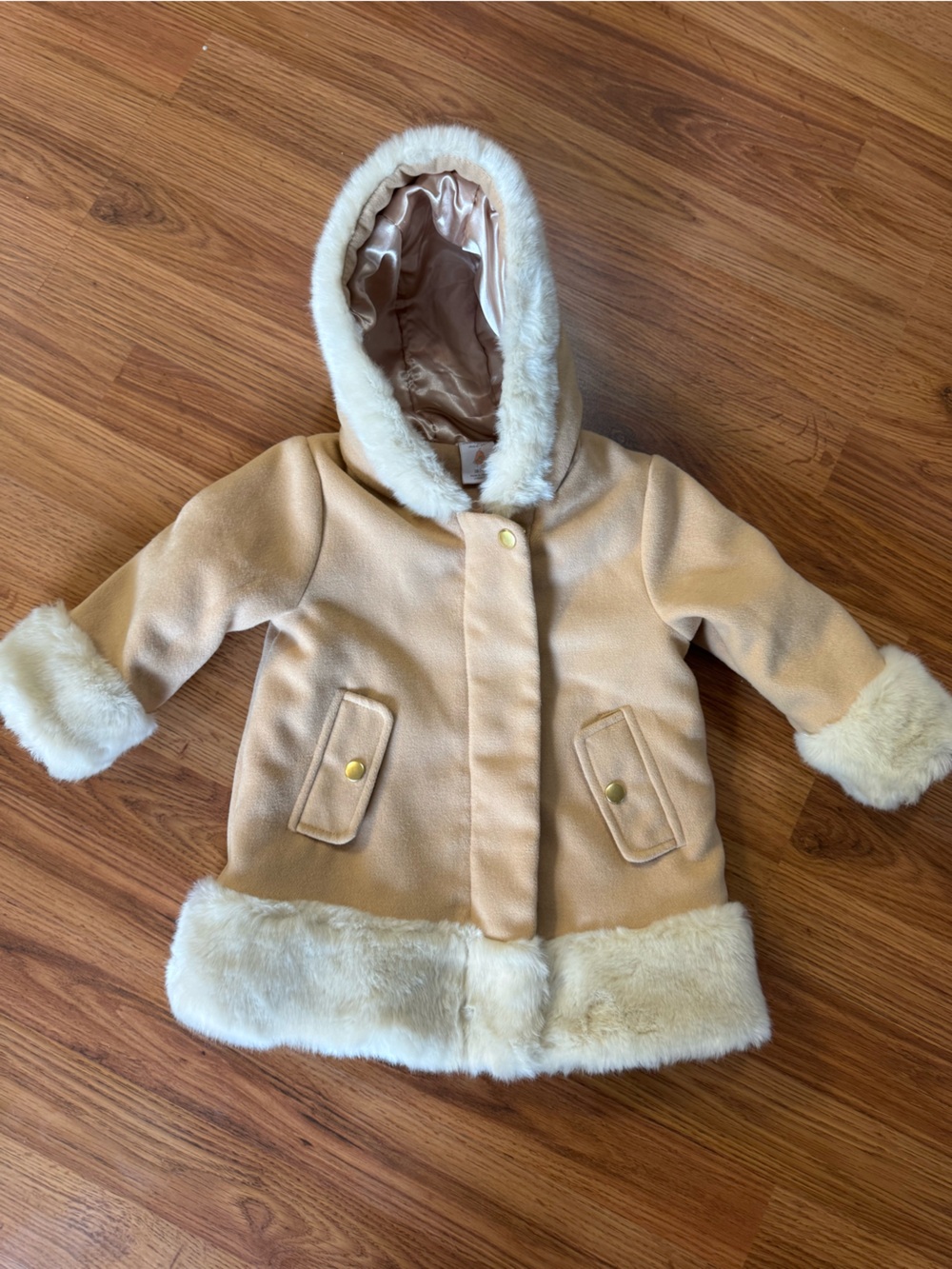 Starting Out Kids Faux-Fur Trim Hooded Coat 18 months